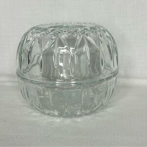 Fairy Lamp Homco Clear Glass Trinket Box Candle Holder 4.5”x4.5”